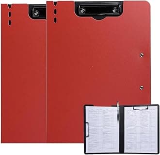 2 Pcs Red Clipboard Folder