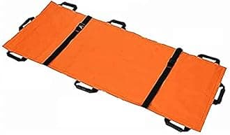Medical Emergency Portable Soft Stretcher/Soft Carry Sheet Patient Isolation Stretcher Stretcher (Foldable) (Soft Stretcher 8 Handles Orange) - Nylon