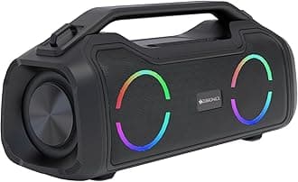 Zeb-Sound Feast 500 Bluetooth 5.0 Portable Speaker with 70W, 9H* Backup, TWS, IPX5 Waterproof, Call Function, RGB Lights, AUX, mSD, Voice Assistant, Type C and Grill Finish