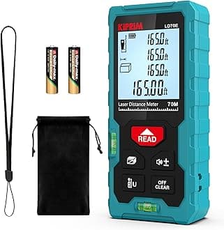 70m Laser Distance Measure High Accuracy 229ft LD70E Laser Tape Measure Compact Laser Measurement Tool with Larger Backlit LCD Display,ft/m/in Switching,Bubble Level