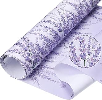 Gersoniel 10 Sheets Drawer Liners for Dresser Scented Drawer Liners Non Adhesive Scented Paper for Fragrant Home Shelf Closet(Lavender,Lavender)
