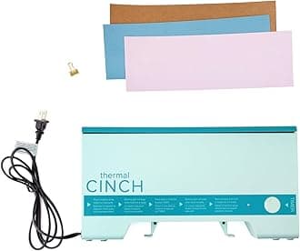 We R Memory Keepers Thermal Cinch Binding Machine Mint 12 Inch, Includes Thermal Book Binding Machine, Book Spines, and Clips, Create DIY Journals, Notebooks, Scrapbooks, Photo Books, and Documents