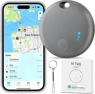 Tracker Tag Bluetooth Tracker, Smart Tag Locator Tracking Device, Keys Finder and Item Locator, Air Tracker Item Finders with Find My(iOS Only) Track Your Keys, Wallet, Luggage and Bag