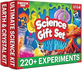 Einstein Box Science Gift Set for Boys & Girls Aged 8-10-12-14 Years | Birthday Gifts Ideas for Kids | STEM Learning Toys for 8,9,10,11,12,13,14-Year-Olds | 2-in-1 Educational Toys Set |